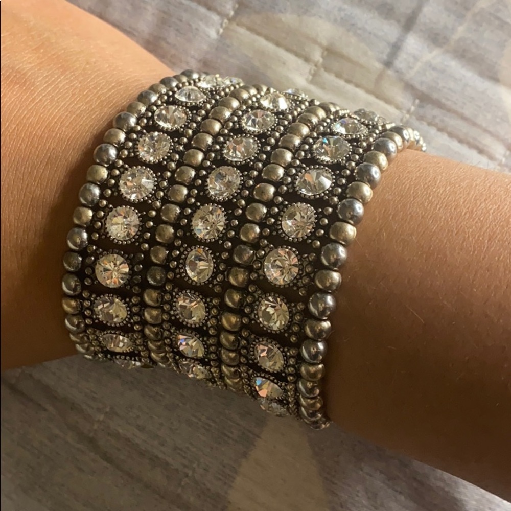 Western cuff with crystals all around